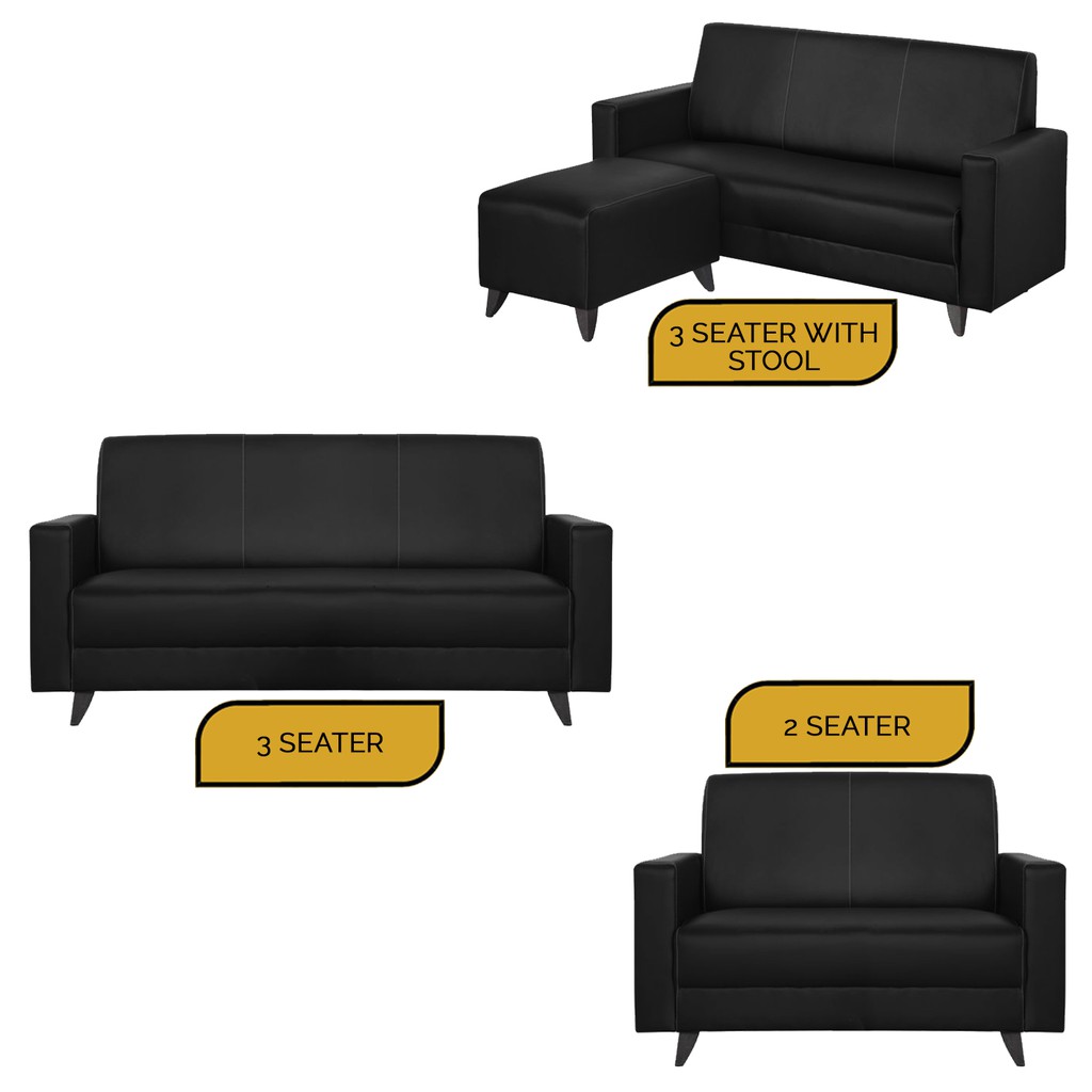 Black/Grey/Brown Color Leathers Sofas Fabric Sofas