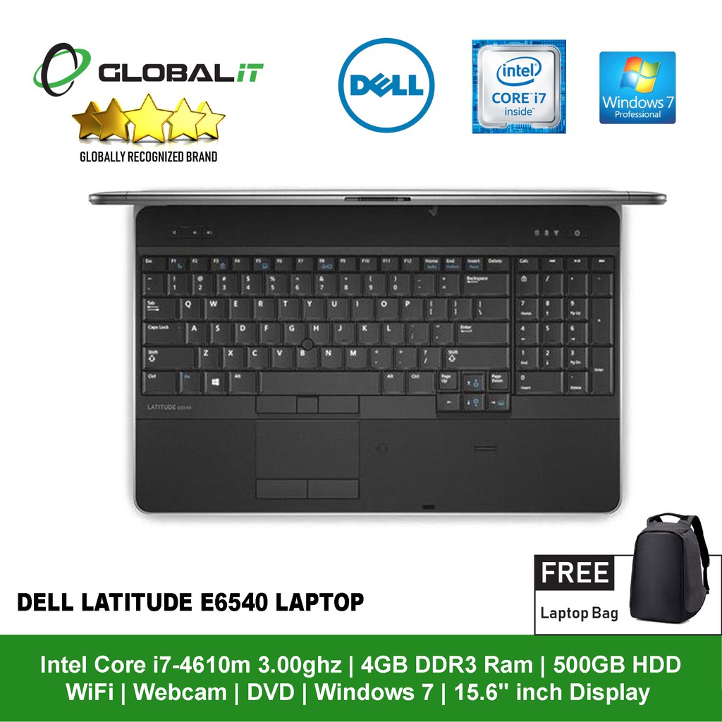 Refurbished Notebook Dell Latitude E6540 Laptop 15 6 Inch Display Wifi Webcam Intel Core I7 Windows 7 Shopee Singapore