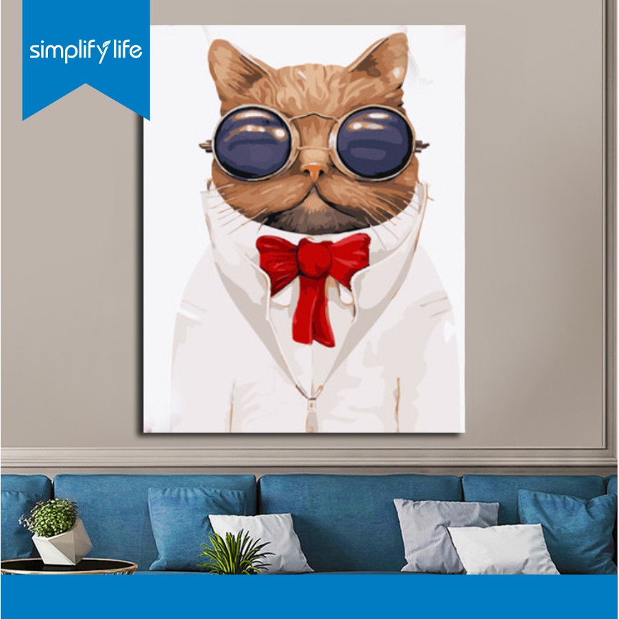 Ready Stock Framed Painting By Number 40 X 50cm Diy Paint By Numbers Canvas Painting Kit Shopee Singapore