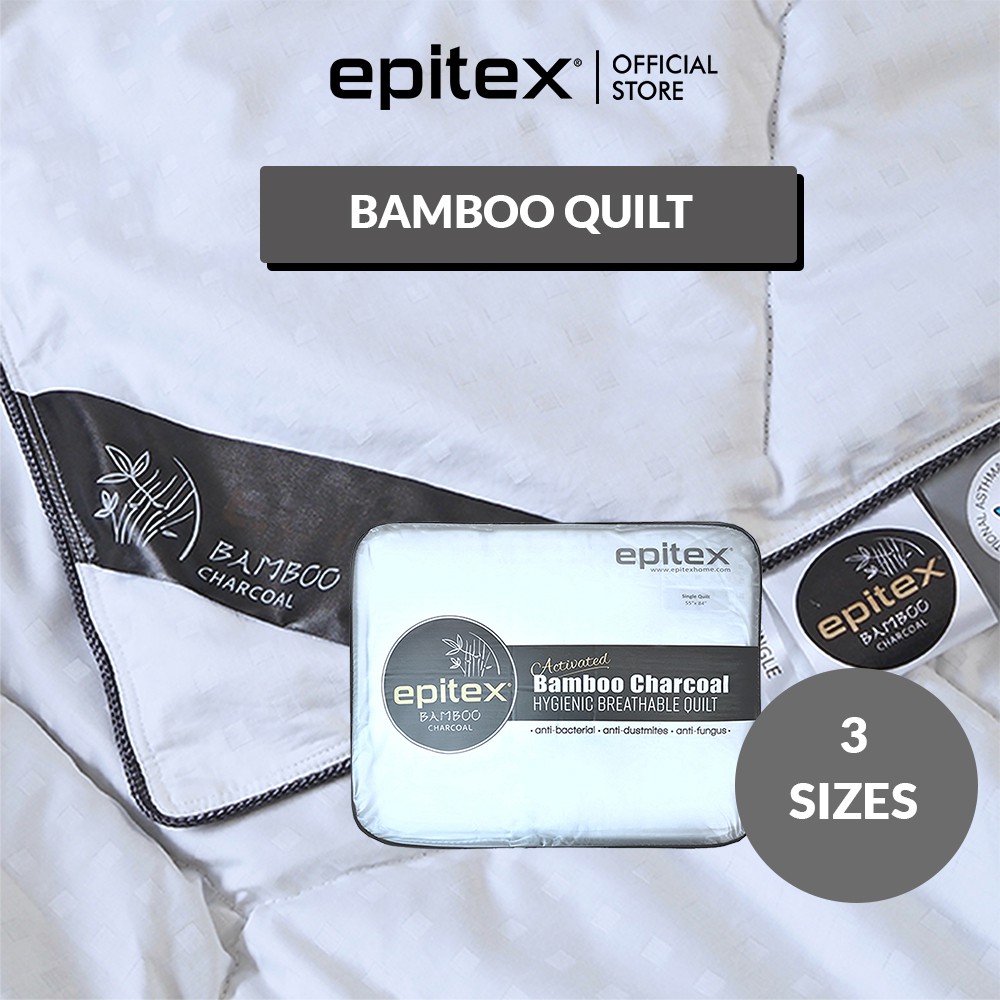 Epitex Bamboo Charcoal Quilt | Blanket | Comforter | Duvet | Duvet Cover | Summer  Quilt | Shopee Singapore