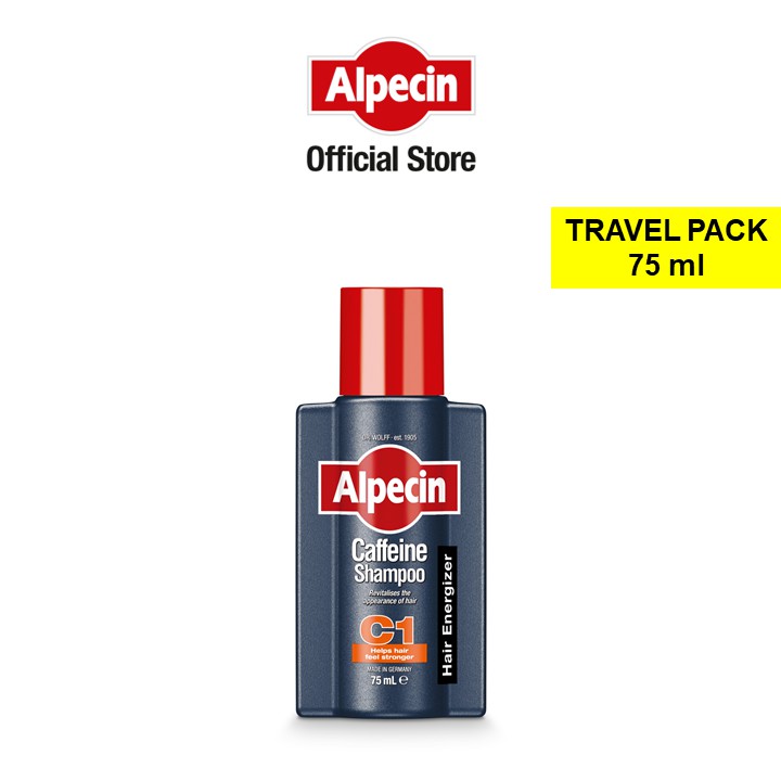 Alpecin Caffeine Shampoo C1 75ml Travel Pack Reduces Hair Loss And Hair Fall For Men Shopee Singapore