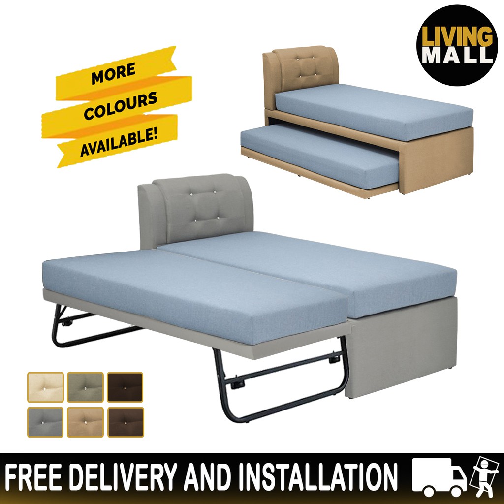 Living Mall Gurney 3 in 1 Single and Super Single Pull Out Bed Frame ...