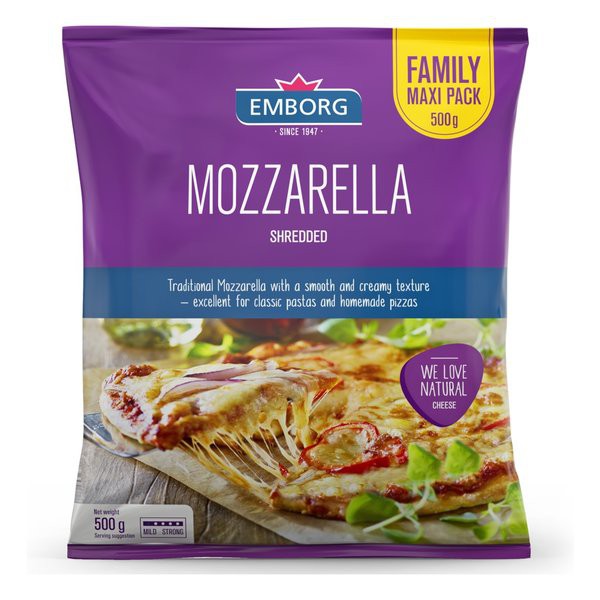 Emborg Shredded Mozzarella Cheese Shopee Singapore