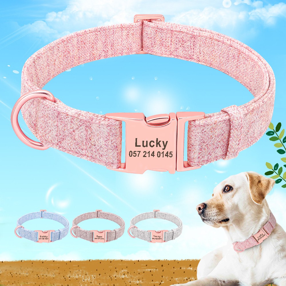 Pure Personalised Dog Collar Puppy Pet Collars French Bulldog Collars
