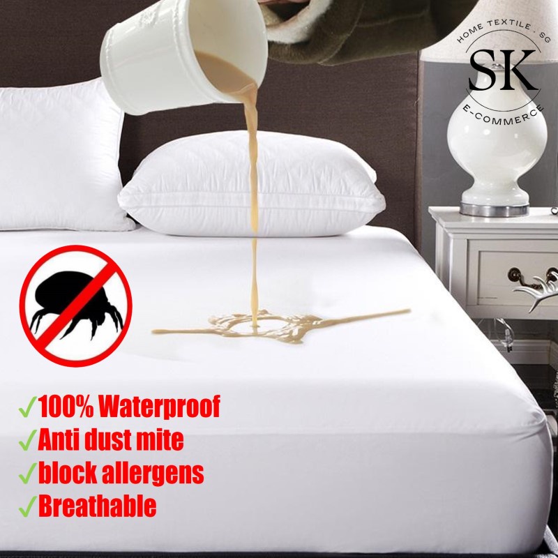 Waterproof Mattress & Pillow & Bolster Protector/Fitted Sheet (Single