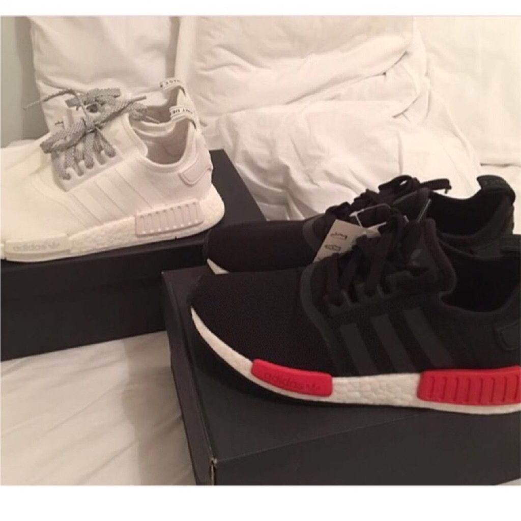nmd black and red