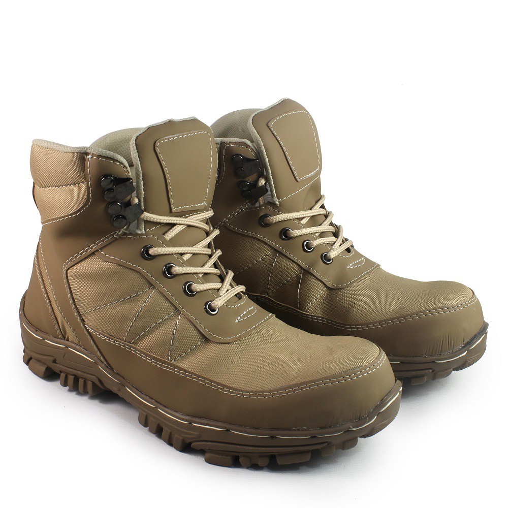 cream hiking boots