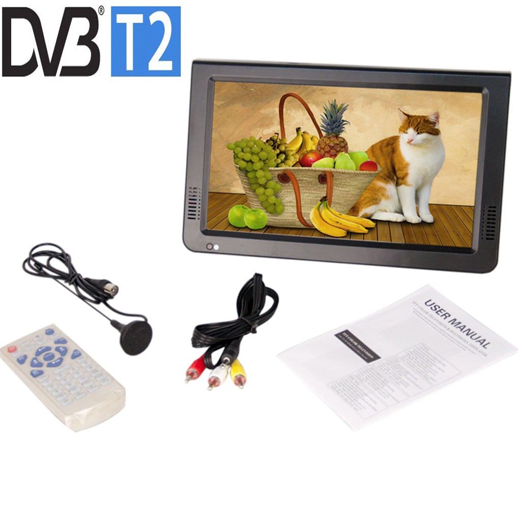 Leadstar Hot Sell Singapore 10 Inch 1024x600 Portable Mini Digital TV Analog Tv/FM/USB/ TF HDMI/AV Input With DVB T2 Tuner Watch Mediacorp Free Tv Channels