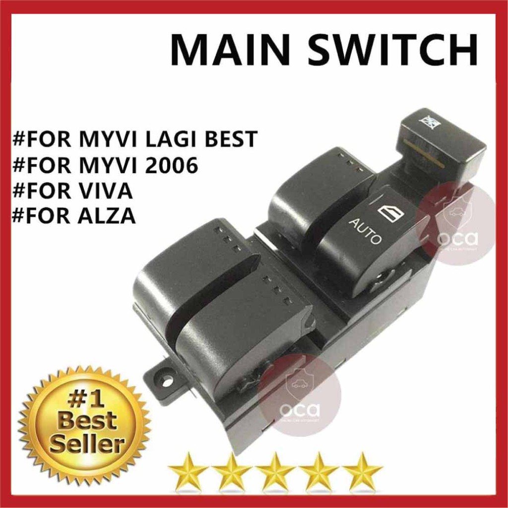 Power Window Switch For Perodua Myvi Myvi Lagi Best Viva Alza Main Switch Single Switch Shopee Singapore