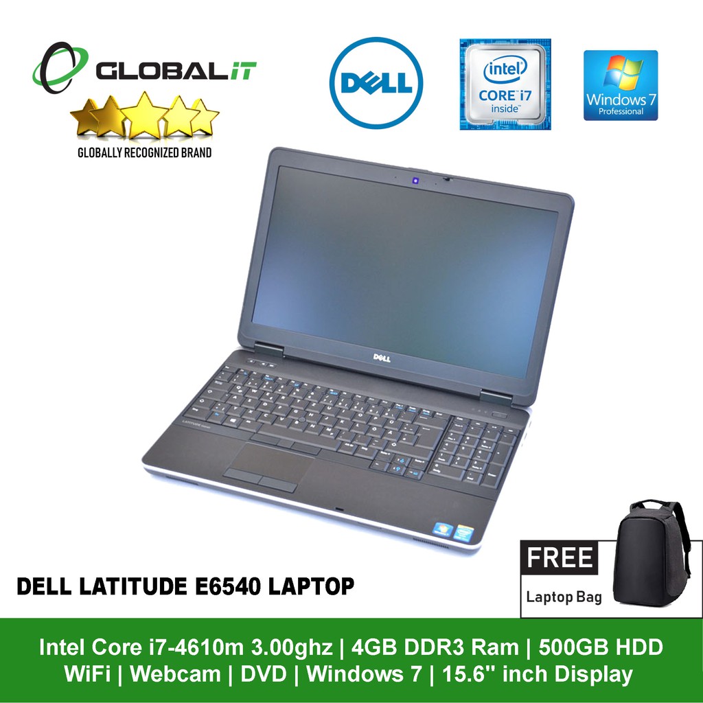 Refurbished Notebook Dell Latitude E6540 Laptop 15 6 Inch Display Wifi Webcam Intel Core I7 Windows 7 Shopee Singapore