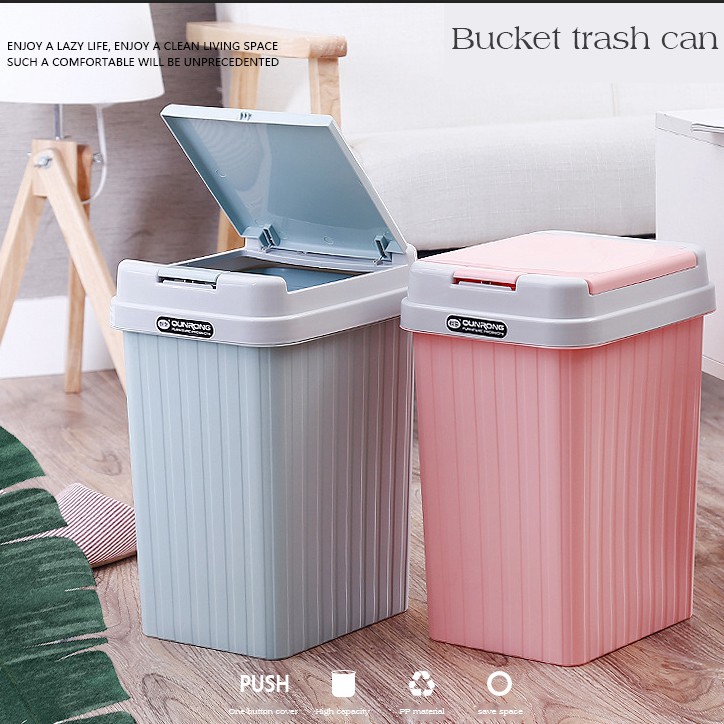 30 25CM Phononey Trash Can Paper Bins Garbage Bins Lightweight Plastic Wastebasket Storage Bucket for Kitchen Living Room Bathroom Office 21 