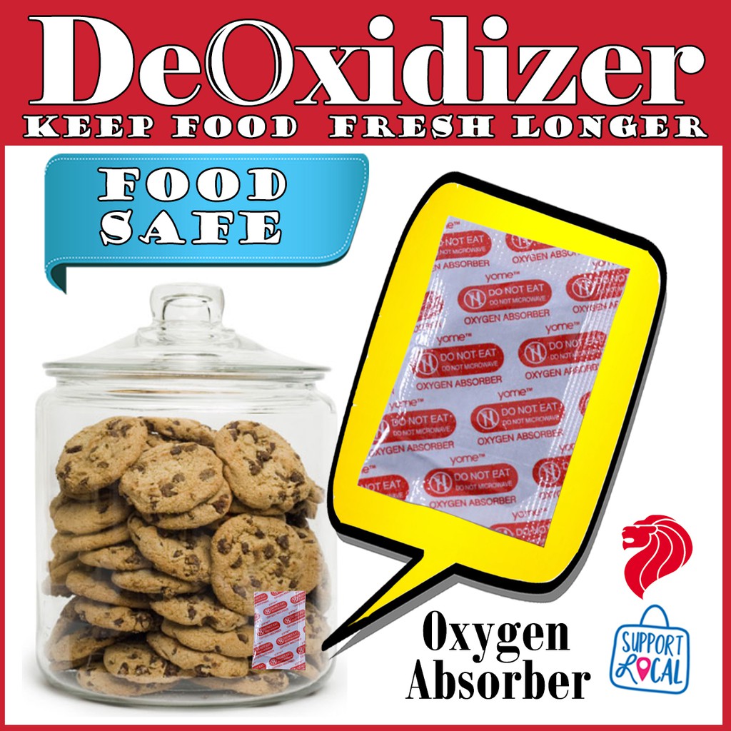 Oxygen Absorber Food Grade Deoxidizer Deoxidization Oxygen Scavenger Freshness Prevent Moulding Tag Silica Gel Desiccant Shopee Singapore