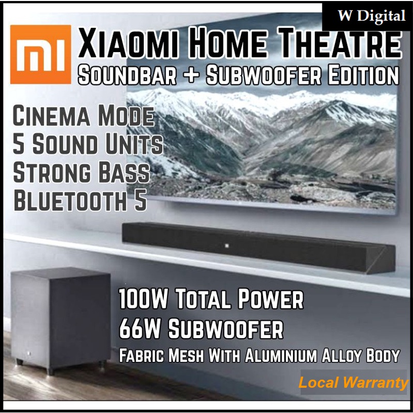 Xiaomi TV SoundBar Cinema Edition Bluetooth Speaker Subwoofer 100W Home ...