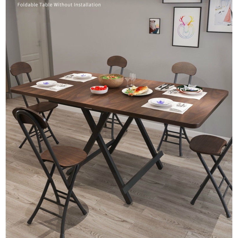 Foldable Dining Table Simple Square Rental Table Household Portable Desk Round Table Stall Desk Shopee Singapore