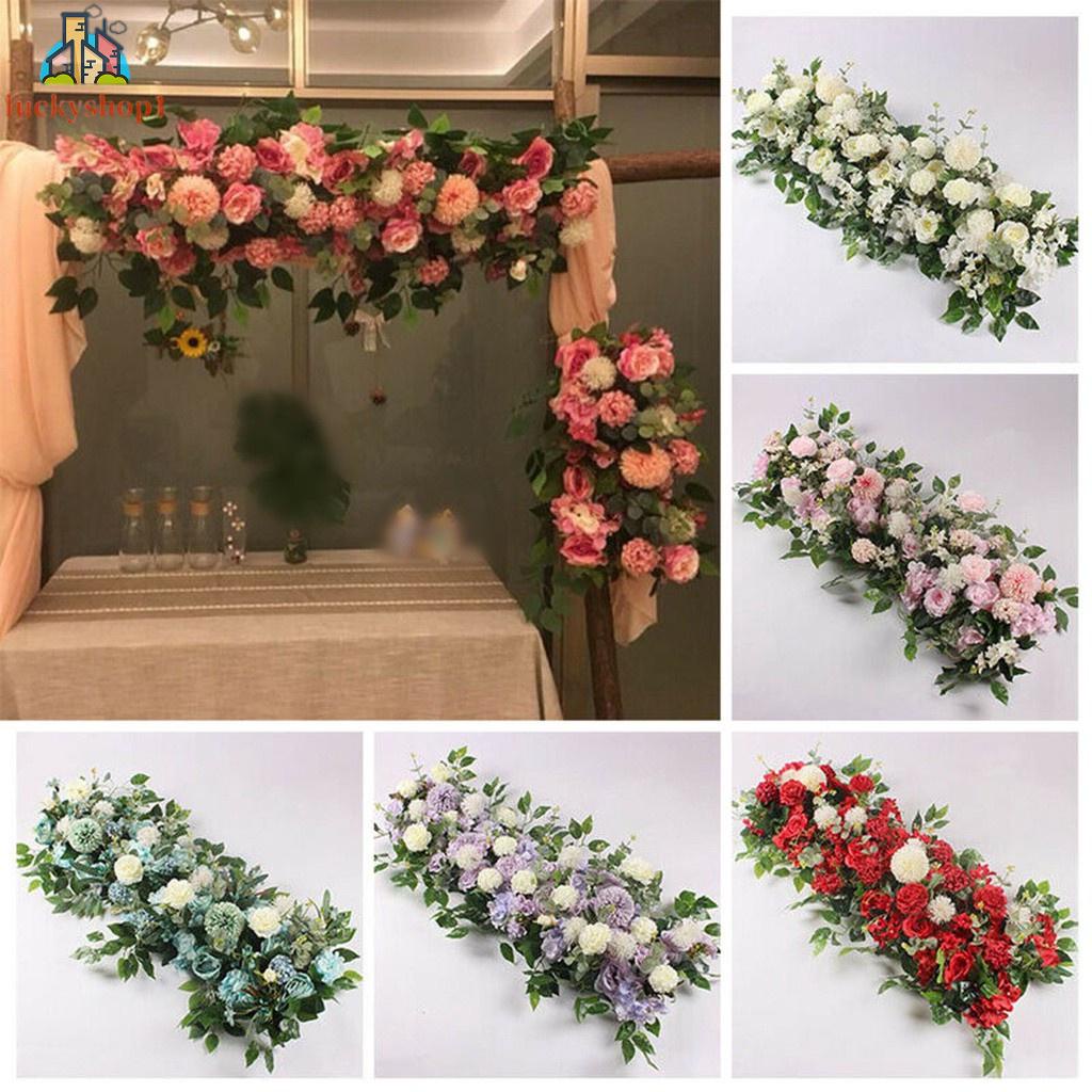 1Pc Artificial Flower Rose Row Fake Flower Arch Stage Wall Background Decor  Wedding Garden Decoration | Shopee Singapore