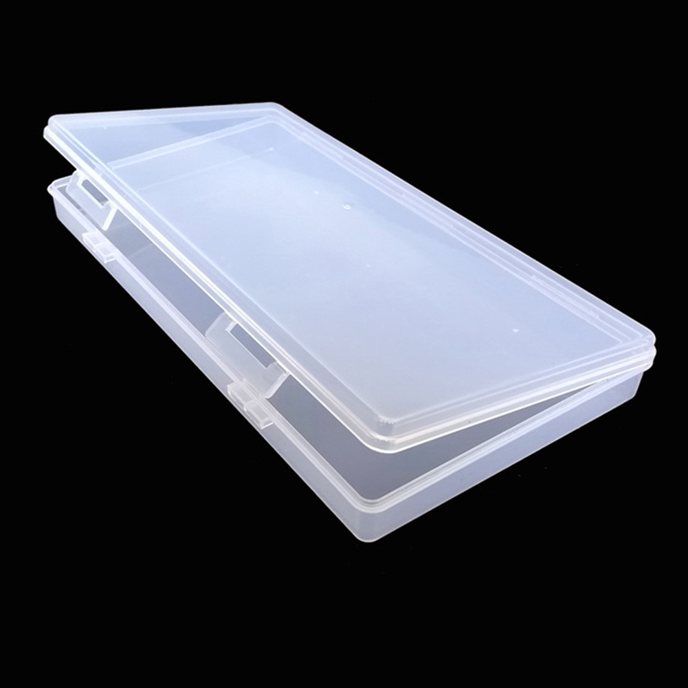 Face Mask Storage Box Transparent Plastic Stationery Case Dustproof