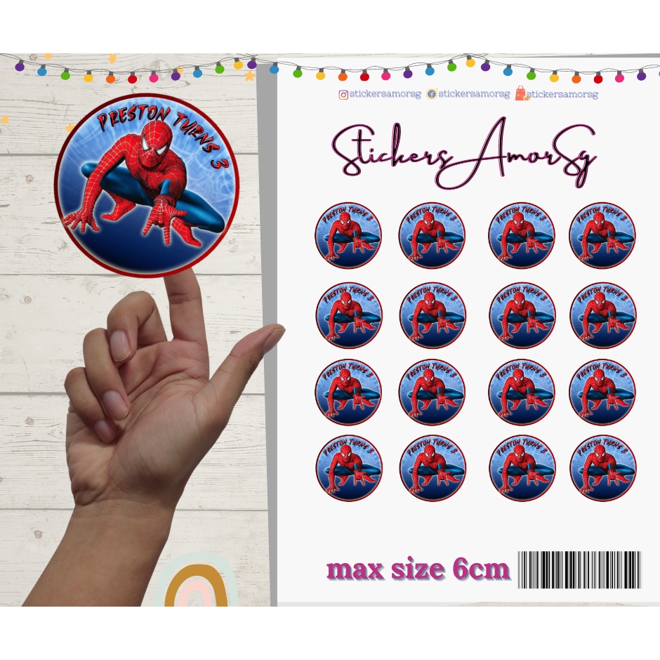 Singapore 2023 Personalised Birthday Stickers Singapore Baby Full