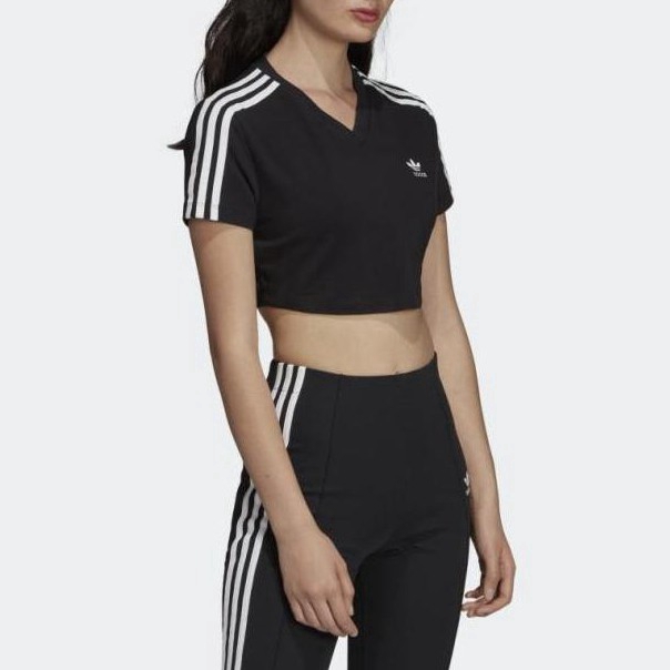 adidas crop top short sleeve