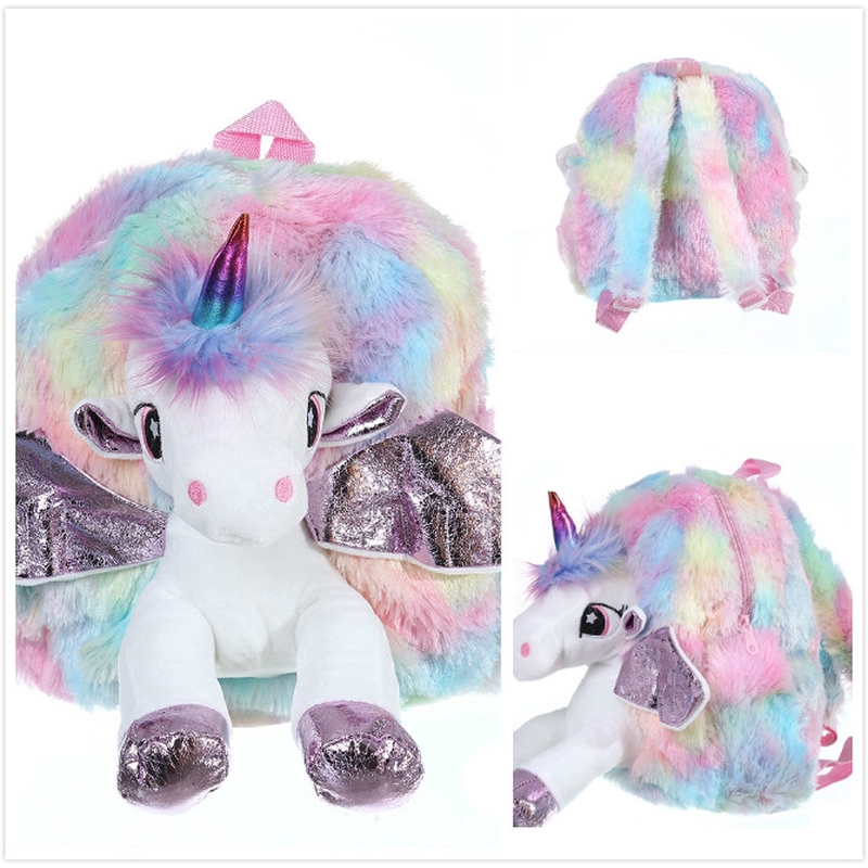 unicorn plush backpack