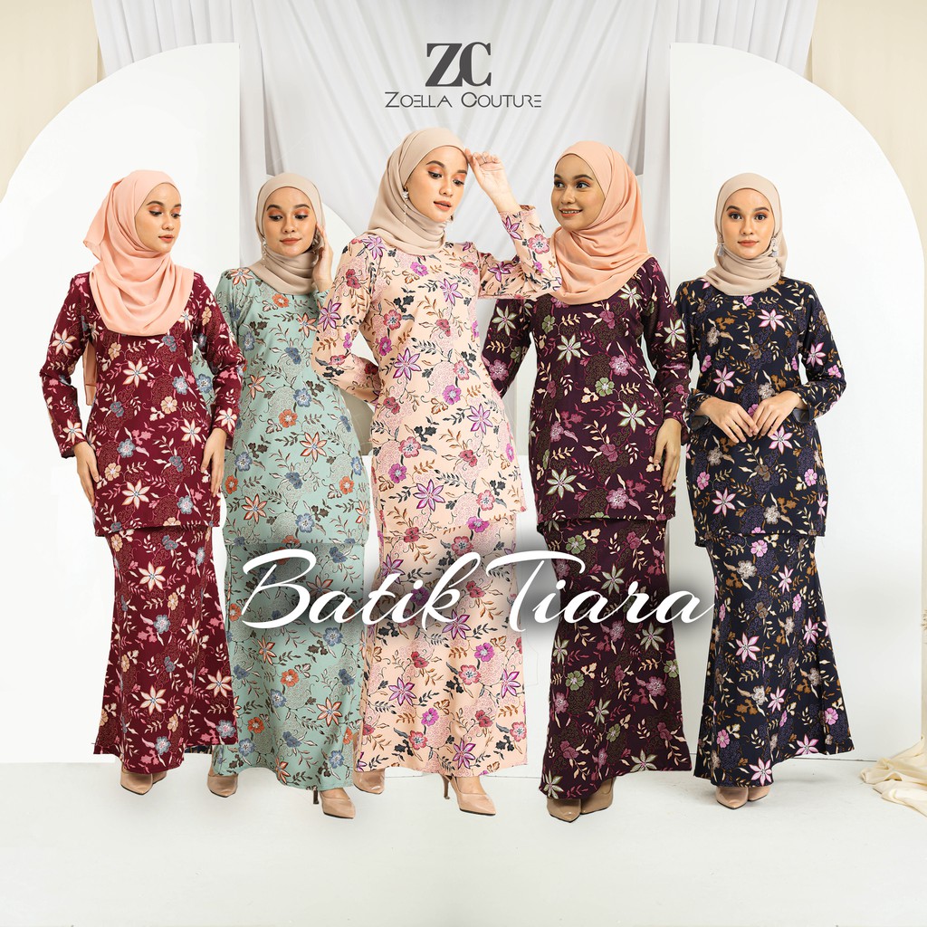 Baju Kurung Batik Tiara 2021 By Zoella Couture Baju Kurung Moden Nursing Friendly Shopee Singapore