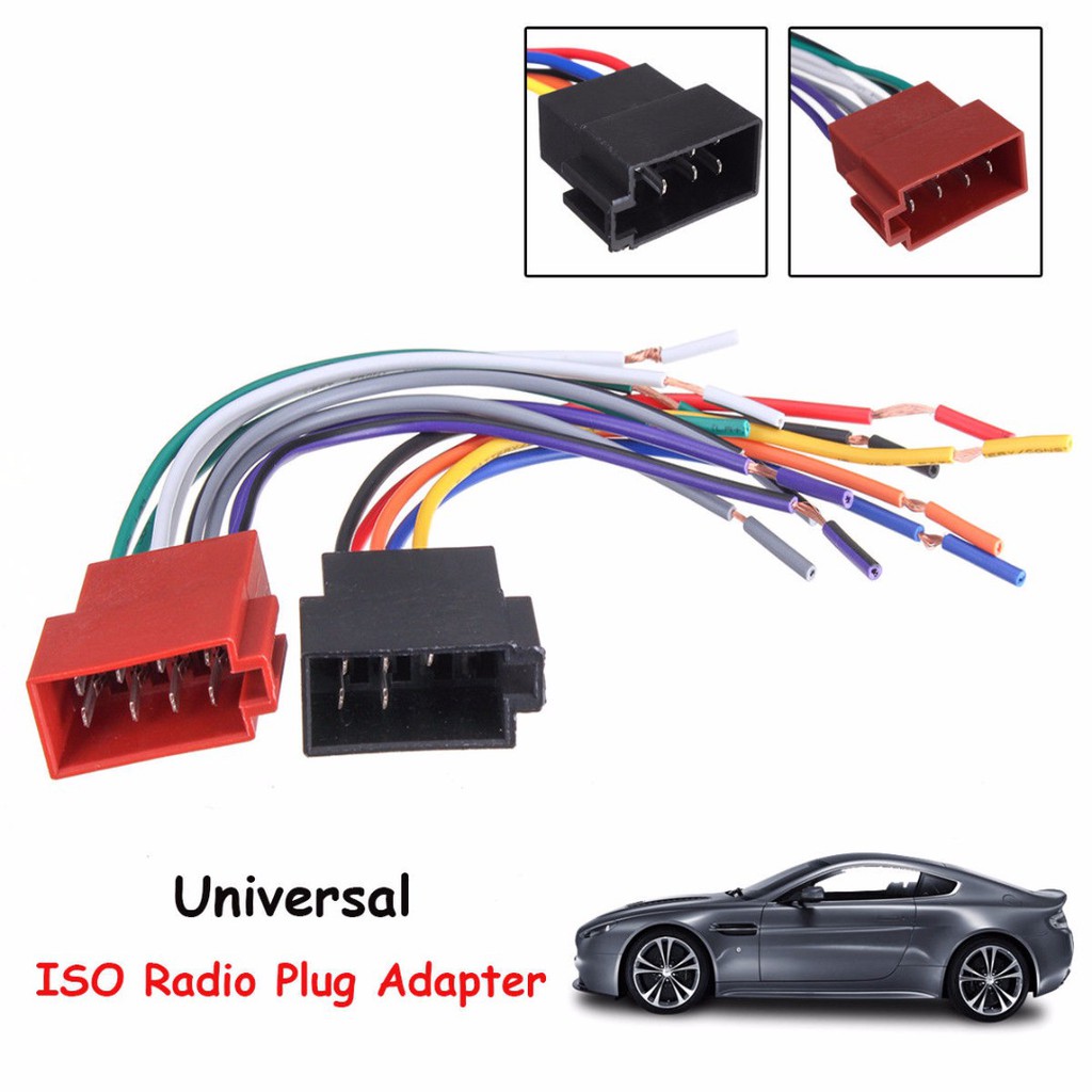Jacansi Universal Car Stereo Female Socket Radio Iso Wire Harness Adapter Connector Shopee Singapore