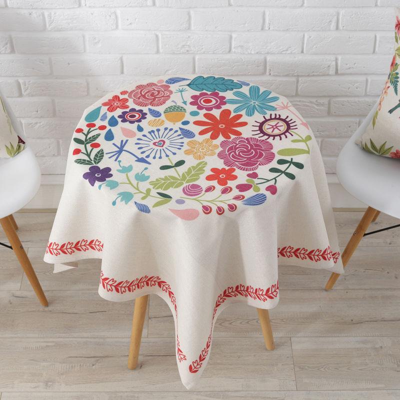 Table Linen Waterproof Cotton, Small Round Table Coverings