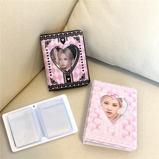 3 Inch Lace Photo Album Ins Mini Card Case For Idol Album Small Card Display Book Family Photo Storage Book