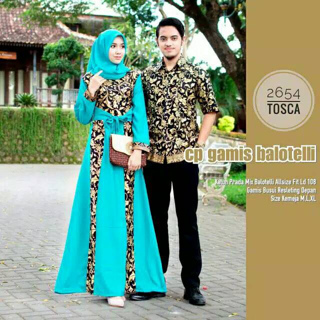 SHOPASHOP SOLO Batik  couple robe Balotelli robe syari  