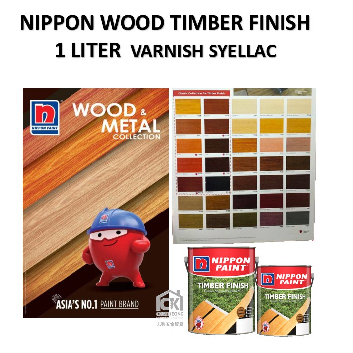 1 LITER NIPPON PAINT TIMBER FINISH SYELEK KAYU  VARNISH  