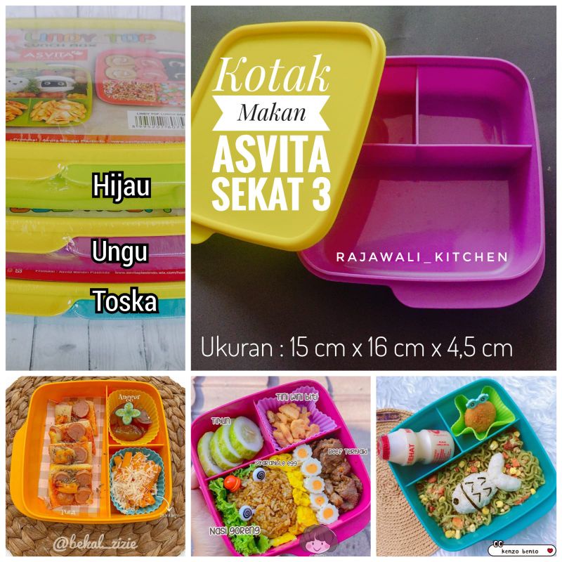 Lindy Top Lunch Box ASVITA Child Lunch Box Bulkhead 3 | Shopee Singapore