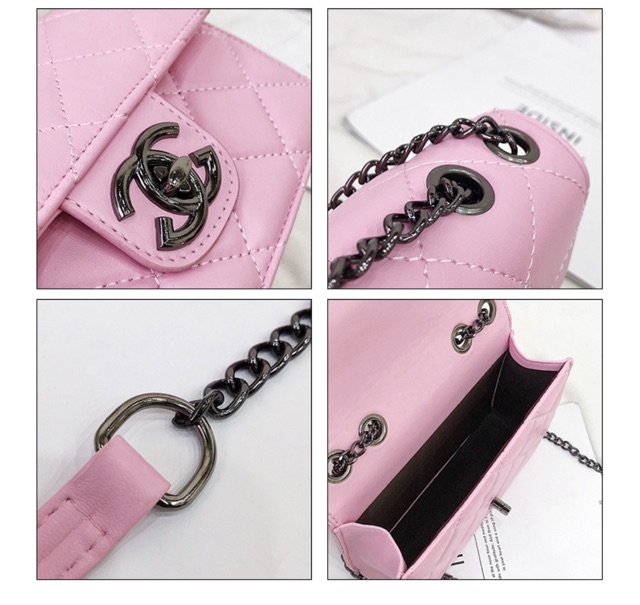 Beg Tangan Kecil Wanita Beg Silang Bahu Petak Tali Besi Perempuan Woman Korea Handbag Sling Shoulder Chain Tote Shopee Singapore