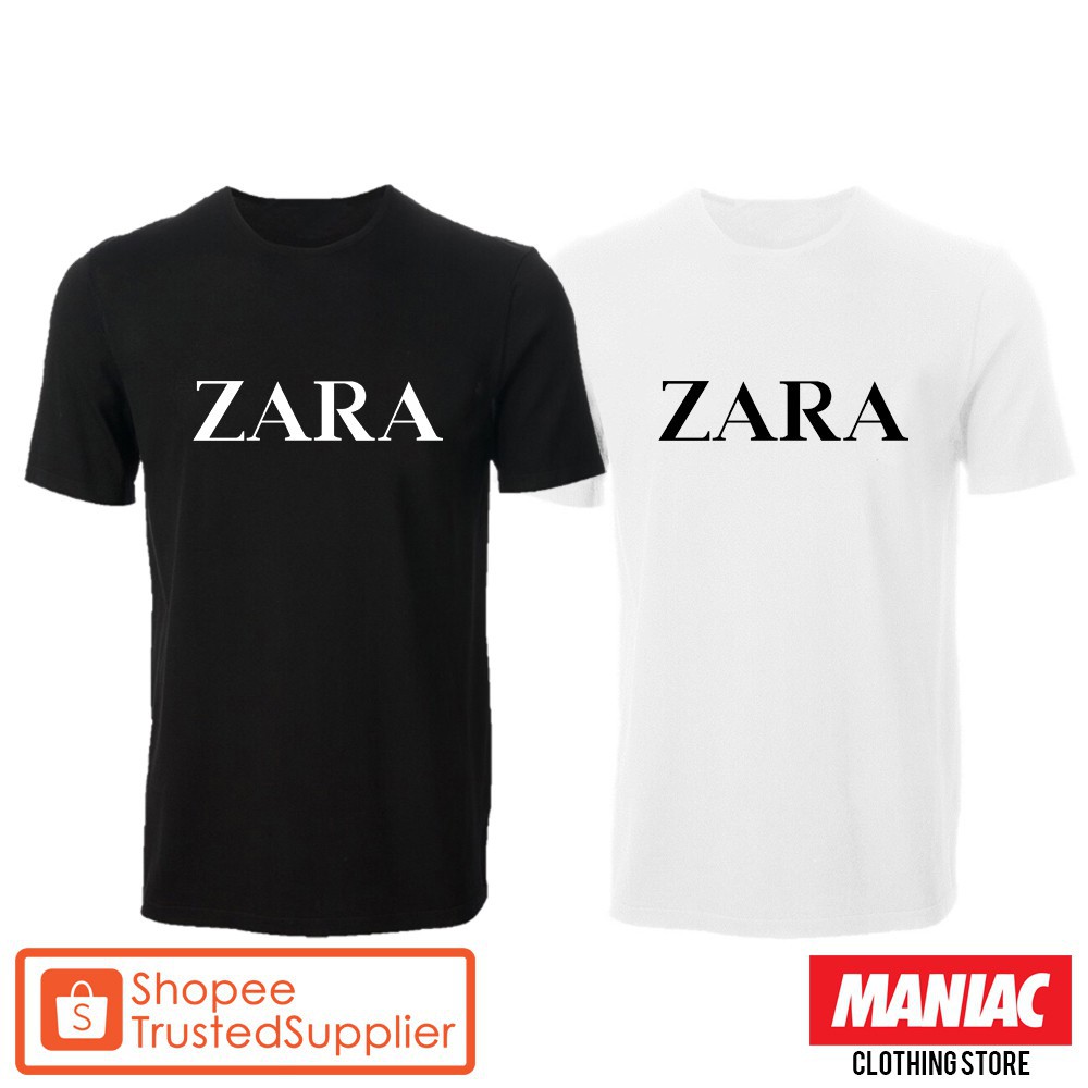 black t shirt zara