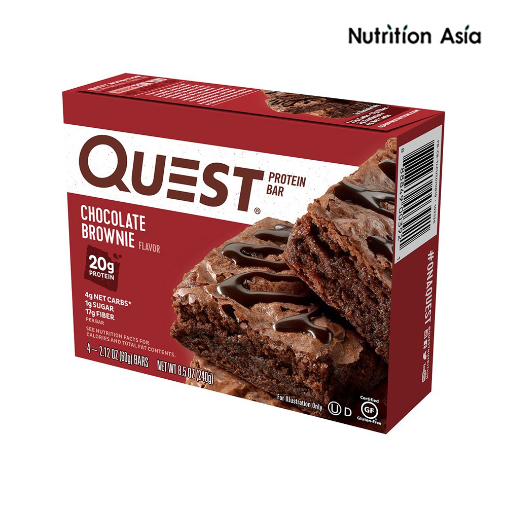 Quest Nutrition Questbar Protein Bar Chocolate Brownie 12 Bars Vitacost