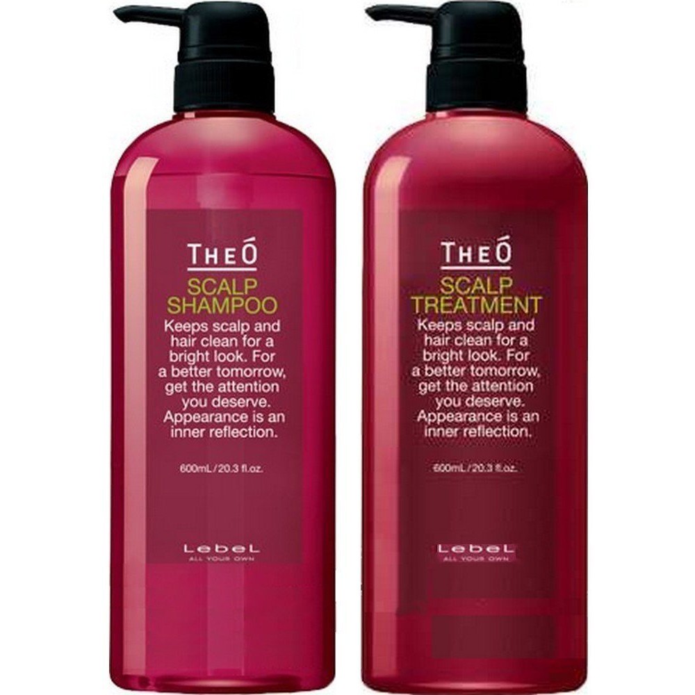 Lebel THEO SCALP SHAMPOO 600ml / SCALP HAIR TREAMENT 600ml | Shopee ...