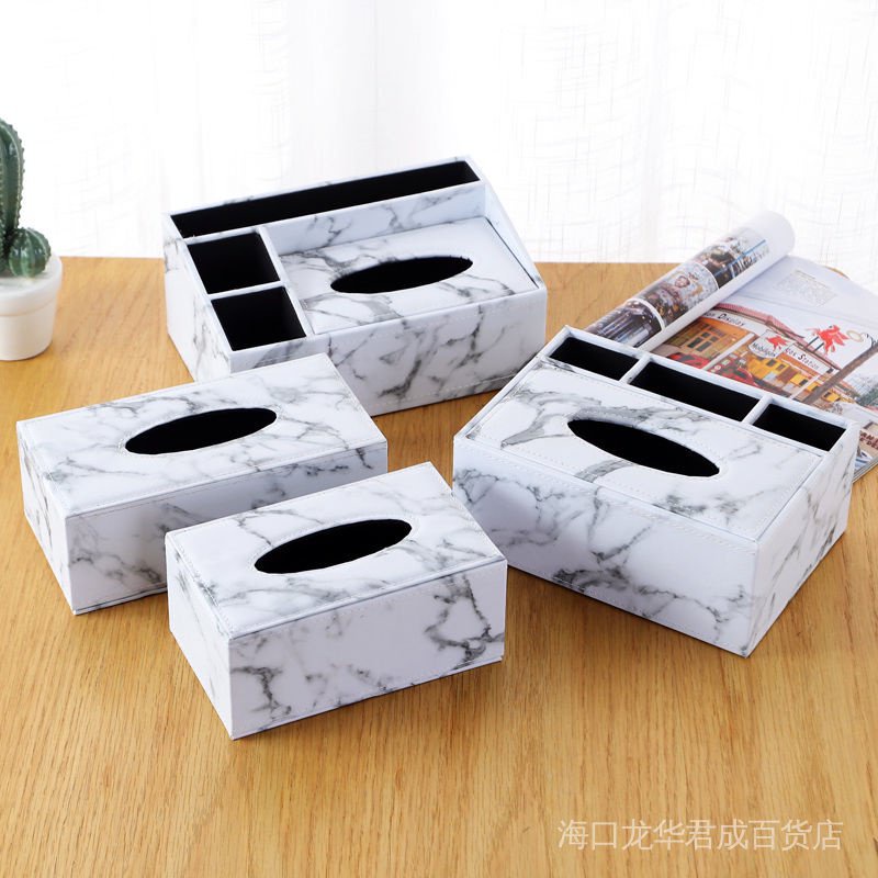 Dormitory household multifunctional tissue box remote control storage