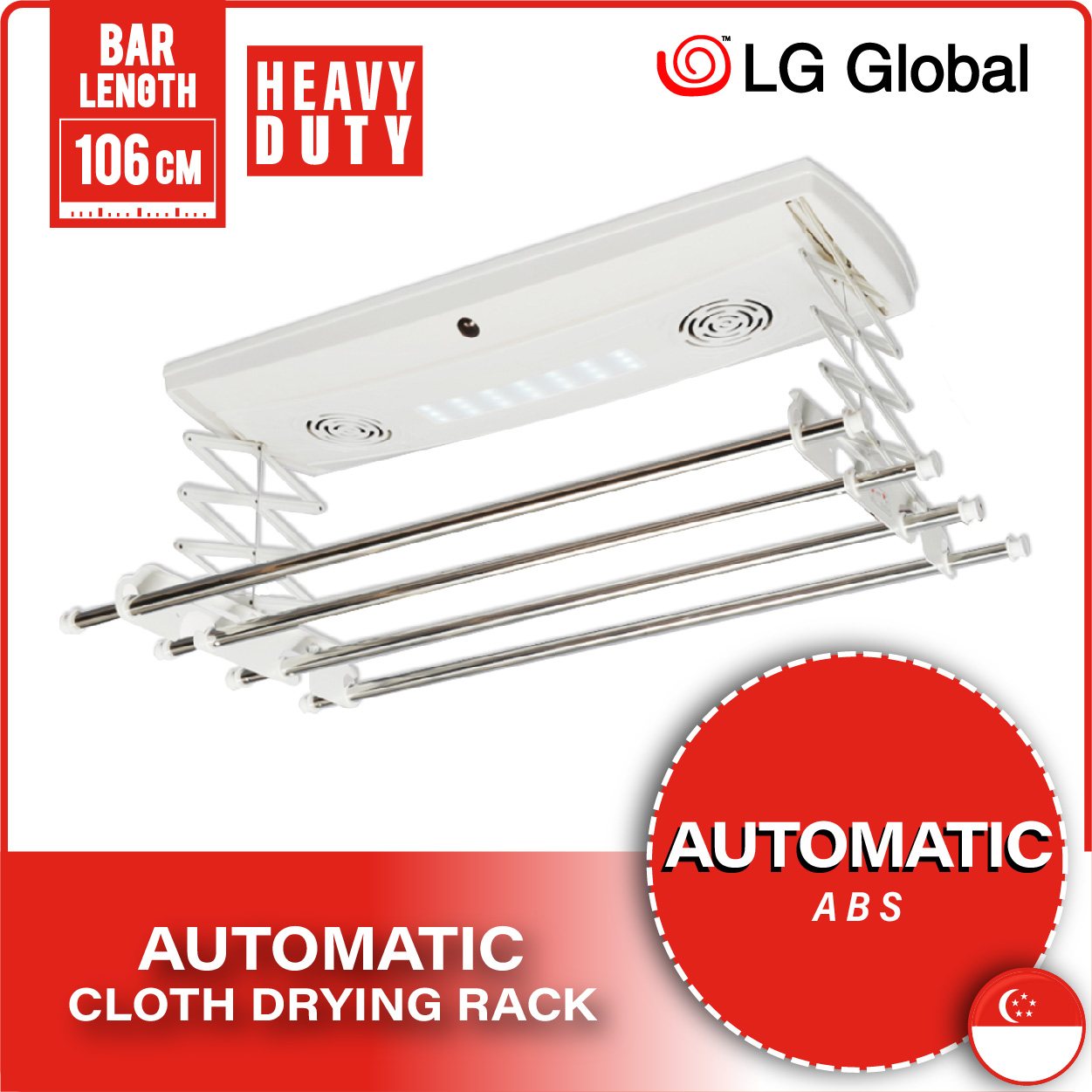 Automatic Drying Rack Ceiling Mounted Automatic Cloth Hanger Laundry