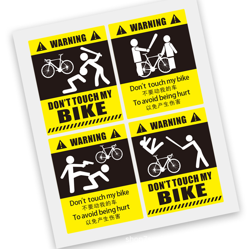 1pc DONT TOUCH MY BIKE Bicycle Warning Sticker Waterproof Decal ...