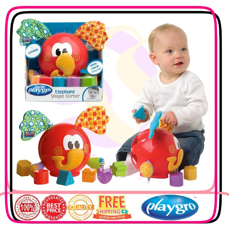 playgro elephant shape sorter