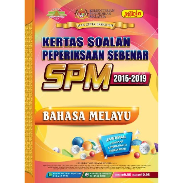 KERTAS SOALAN PEPERIKSAAN SEBENAR SPM 2015-2019 ~ BM EDISI ...