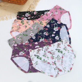 4XL-12XL Plus Size Stretchable Panties Fit Up to 120Kgs Breathable Flower Printing Women Underwear Comfortable Big Sized Female Fat Version Briefs Lingrie 7 Colors