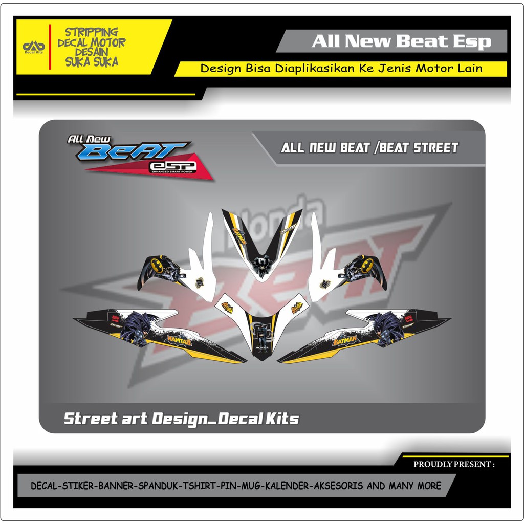 All New Beat Esp-Street Fullbody Batman Decal Stickers | Shopee Singapore