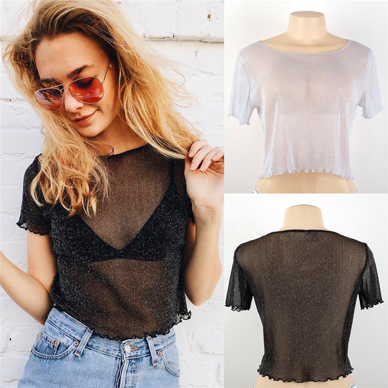 tan mesh top