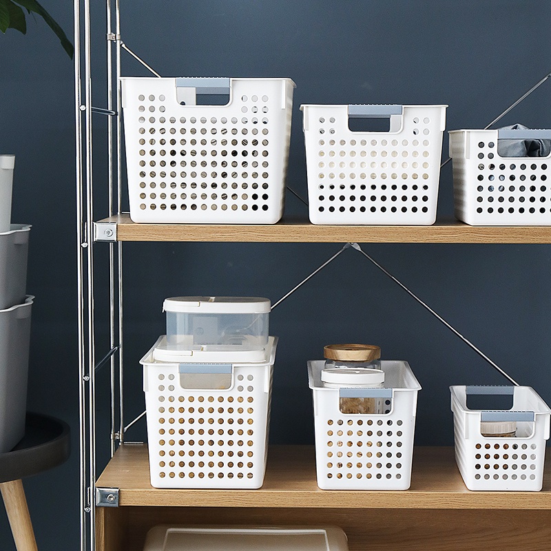 SG Local Plastic Storage Basket 6 Size Closet Organizer Toy Storage Kitchen Organizer with