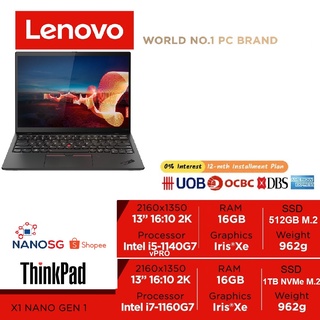 Lenovo ThinkPad X1 Nano Gen 2 Ultrabook | 13.3 inch 2K 450nits | Intel 12th Gen |16GB RAM | 512GB/1TB SSD