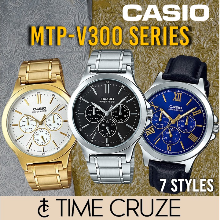 [Time Cruze] Casio MTP-V300 Series Analog Multi Hands Men Watch MTP ...