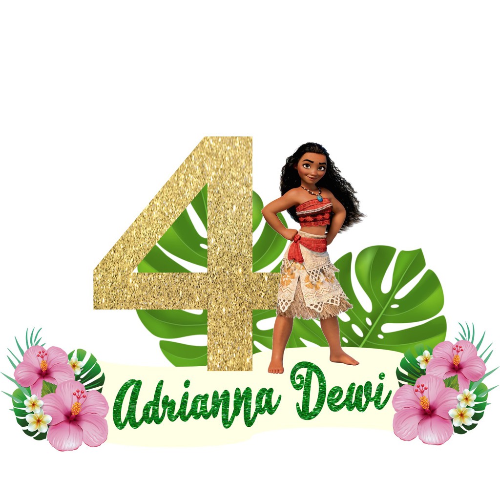 Custom Cake Topper Moana Shopee Singapore