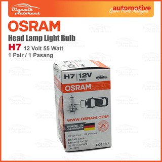 Osram H7 12 Volt 55 Watt Car Head Lamp Halogen Light Bulb 