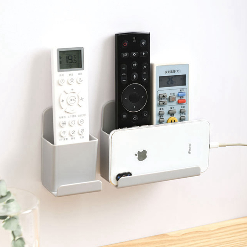 1PC TV Remote Control Holder Wall Mount PP Organiser Box Home Storage