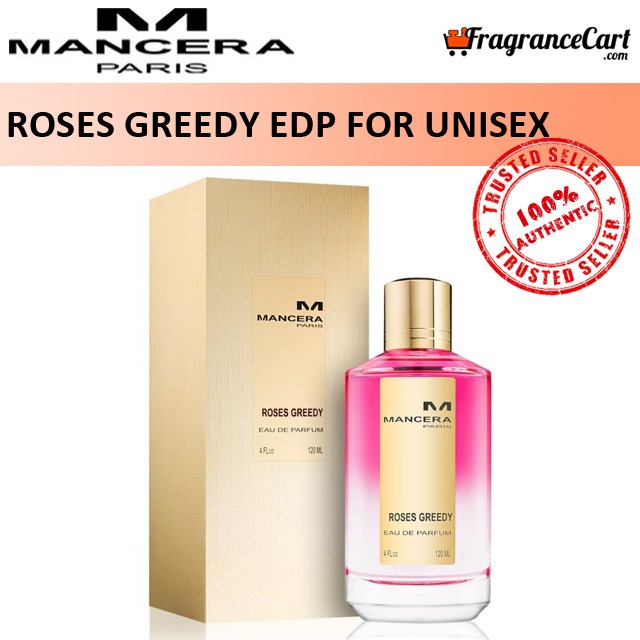 Mancera Roses Greedy EDP for Unisex Men Women (120ml) Eau de Parfum Paris  Gold [Brand New 100% Authentic Perfume] | Shopee Singapore