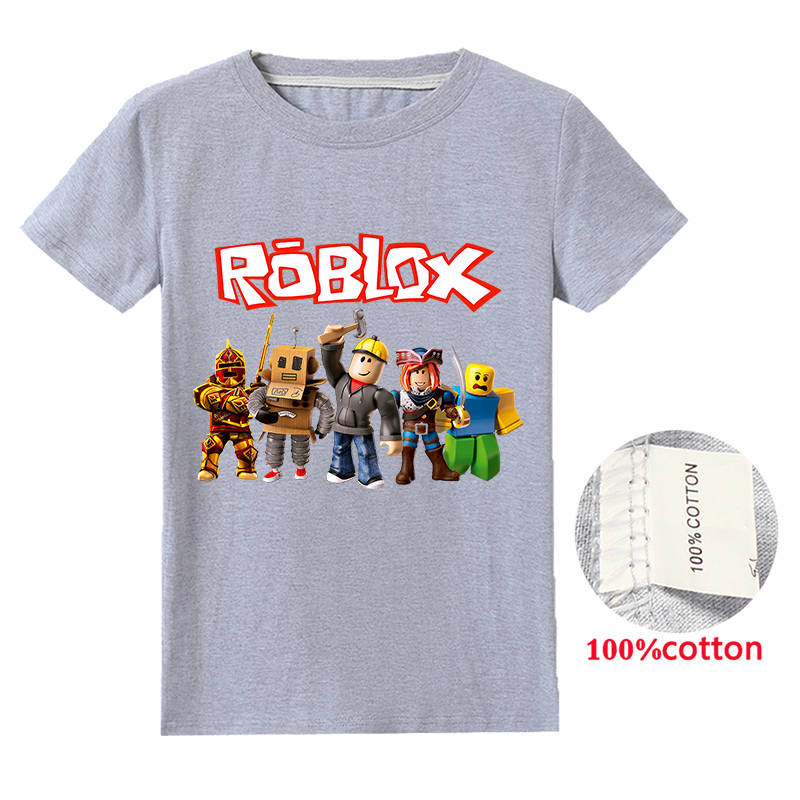 2020 New Kids Boys Cartoon T Shirt Roblox Cotton Sweat T Shirt Children Tops Tee Shopee Singapore - classic mario shirt roblox
